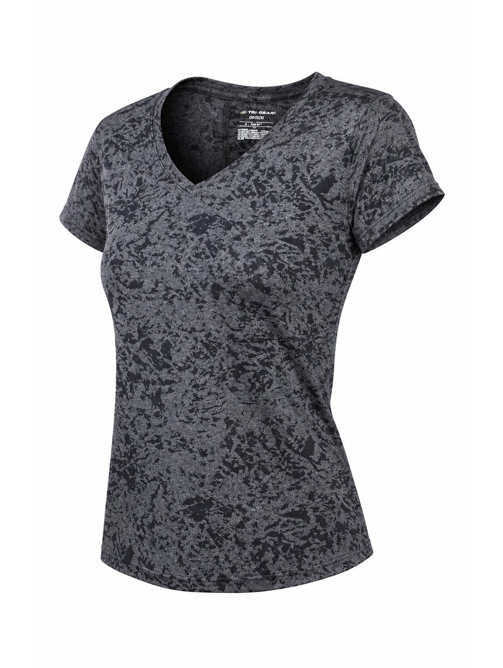 Tek Gear DryTek Medium Blue Patterned Short Sleeve Shirt